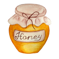 raster image jar of delicious honey
