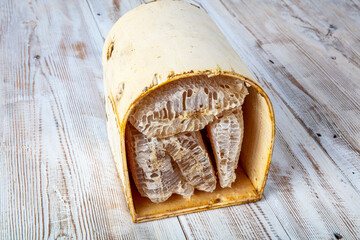Organic honeycomb (Turkish Karakovan Honey). Karakovan natural honeycomb made in nature.