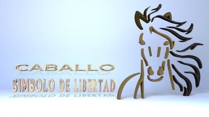Caballo símbolo de libertad listo para tus trabajos profesionales