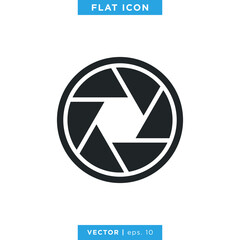Shutter icon vector logo design template