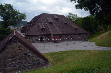 Fototapeta na wymiar The pictures show the ancient Akerhus Festning defensive fortress in Oslo