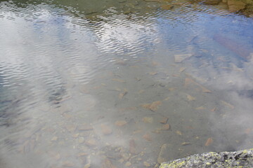 water flowing into the water