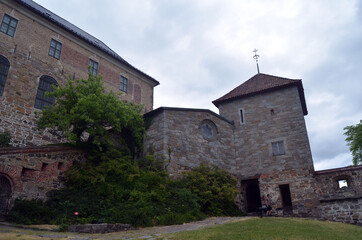 Fototapeta premium The pictures show the ancient Akerhus Festning defensive fortress in Oslo