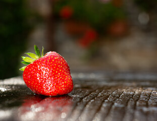 Fresh organic strawberry