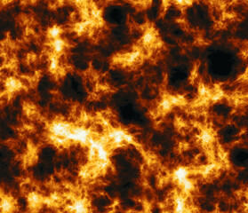 Seamless abstract pattern with blaze fire flames