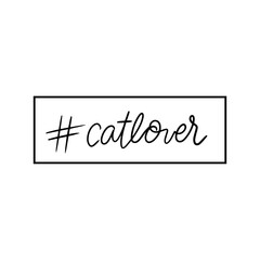 Catlover. Cute Cat Doodle style illustrations. 