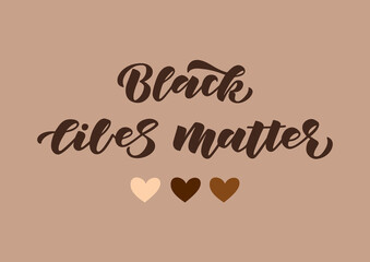 Obraz premium Black lives matter lettering