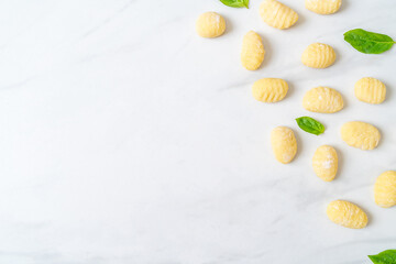 Traditional Italian gnocchi pasta - uncooked