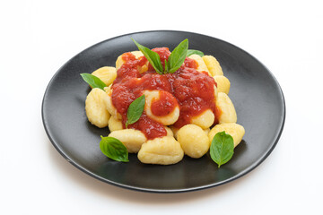 gnocchi in tomato sauce with cheese