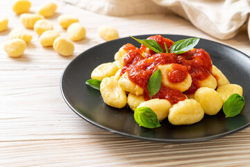gnocchi in tomato sauce with cheese