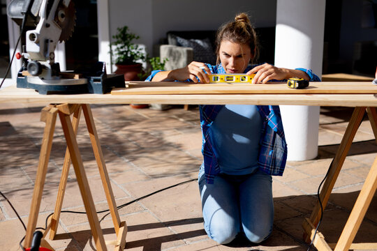 Women in Social Distancing doing DIY at home