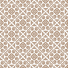 Hmong pattern seamless, spiral pattern design for decoration, textile and wallpaper background - 356385954