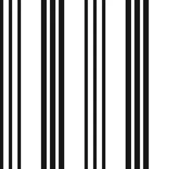 Fototapete Vertikale Streifen Schwarz-Weiß-Streifen nahtloser Musterhintergrund im vertikalen Stil - Schwarz-weißer vertikal gestreifter nahtloser Musterhintergrund, geeignet für Modetextilien, Grafiken