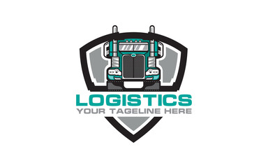 Truck and logistics transportation Logo Vector Design