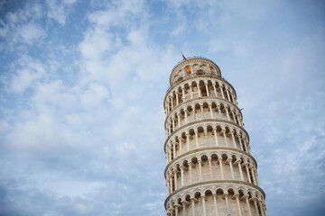 Fototapeta na wymiar The leaning tower of Pisa in Pisa, Italy