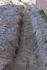 Graben für Drainage
