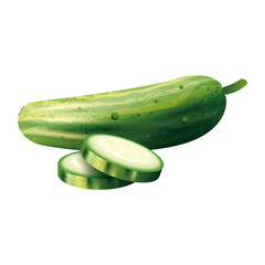 cucumber design, Vegetable organic food healthy fresh natural and market theme Vector illustration