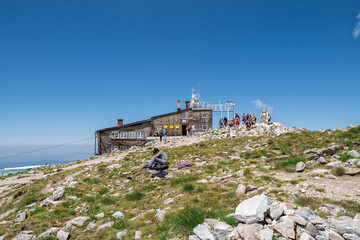 Weather station on the top of the mountain