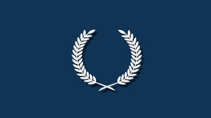 Amazing white color 3d wheat icon on aqua dark background,3d wheat icon