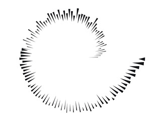 Fototapeta premium Lines in Circle Form . Spiral Vector Illustration .Technology round. Wave Logo . Design element . Abstract Geometric shape .