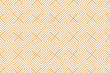 Abstract geometric pattern with stripes, lines. Seamless vector background. White and gold ornament. Simple lattice graphic design