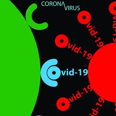 Covid-19 logo . coronavirus . vector illustration.