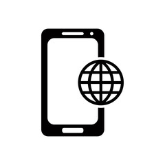 internet smart phone icon vector design template