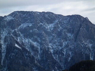 Big mountains, covered with snow.