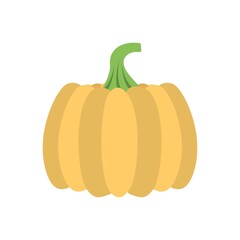Ripe pumpkin icon flat design style. Organic vegetable sign for creative design element.
