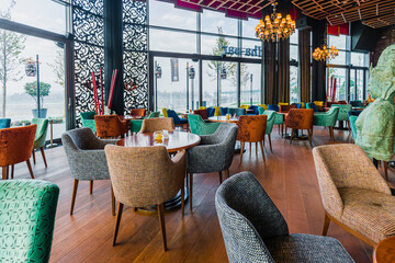 Interior of a modern urban restaurant