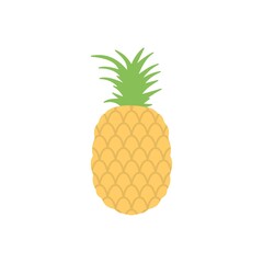 Ripe pineapple icon in flat design style.