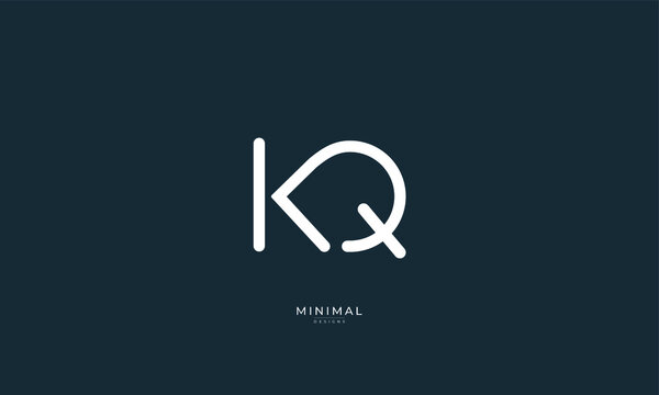 Alphabet letter icon logo KQ
