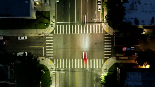 Hyperlapse of Cars Traveling in Intersection