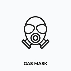 gas mask icon vector. gas mask icon vector symbol illustration. Modern simple vector icon for your design.