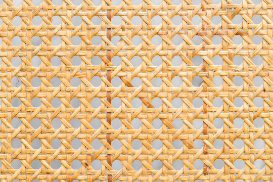 Fondo de madera de mimbre