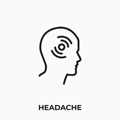 headache icon vector. headache icon vector symbol illustration. Modern simple vector icon for your design.