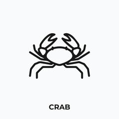 crab icon vector. crab icon vector symbol illustration. Modern simple vector icon for your design.