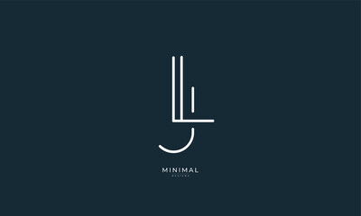 Alphabet letter icon logo LJ 