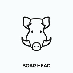 boar head icon vector. boar head icon vector symbol illustration. Modern simple vector icon for your design.