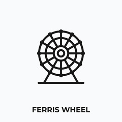 Ferris wheel icon vector. Ferris wheel icon vector symbol illustration. Modern simple vector icon for your design.
