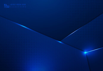 Abstract technology gradient dark blue design of overlap artwork template background. illustration vector eps10