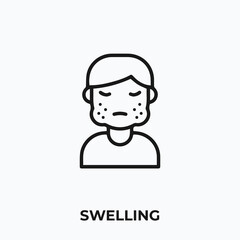 swelling icon vector. swelling icon vector symbol illustration. Modern simple vector icon for your design.