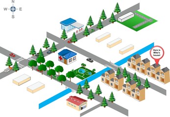 vector illustration of a city map