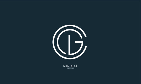 Alphabet letter icon logo CGL or LGC