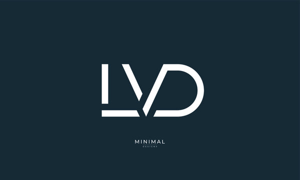 Alphabet letter icon logo LVD