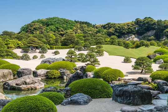 Dry Landscape Garden in the Adachi Museum of Art, Yasugi, Shimane Prefecture, Japan