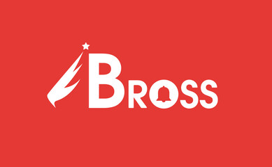 Flat design logo. Gift shop logo with wing and star. negative space