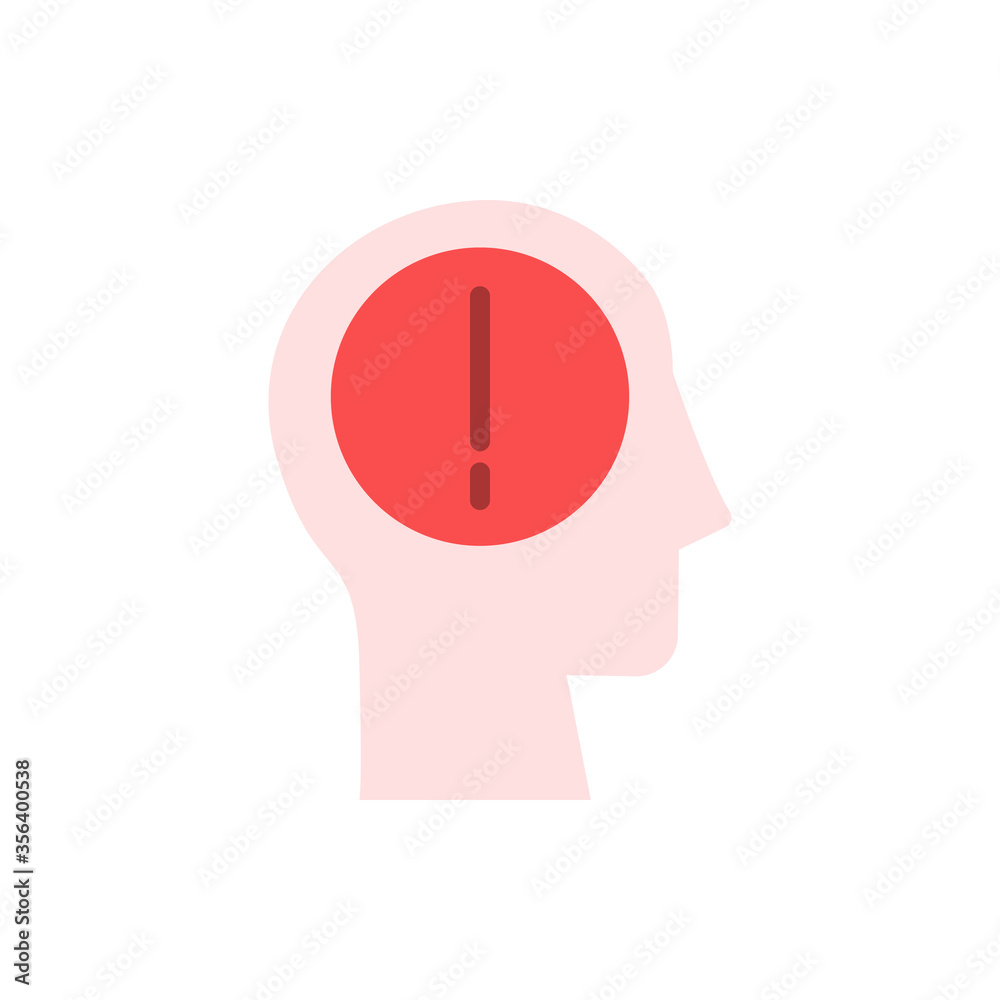 Poster head sign icon. simple color vector elements of brain process icons for ui and ux, website or mobile