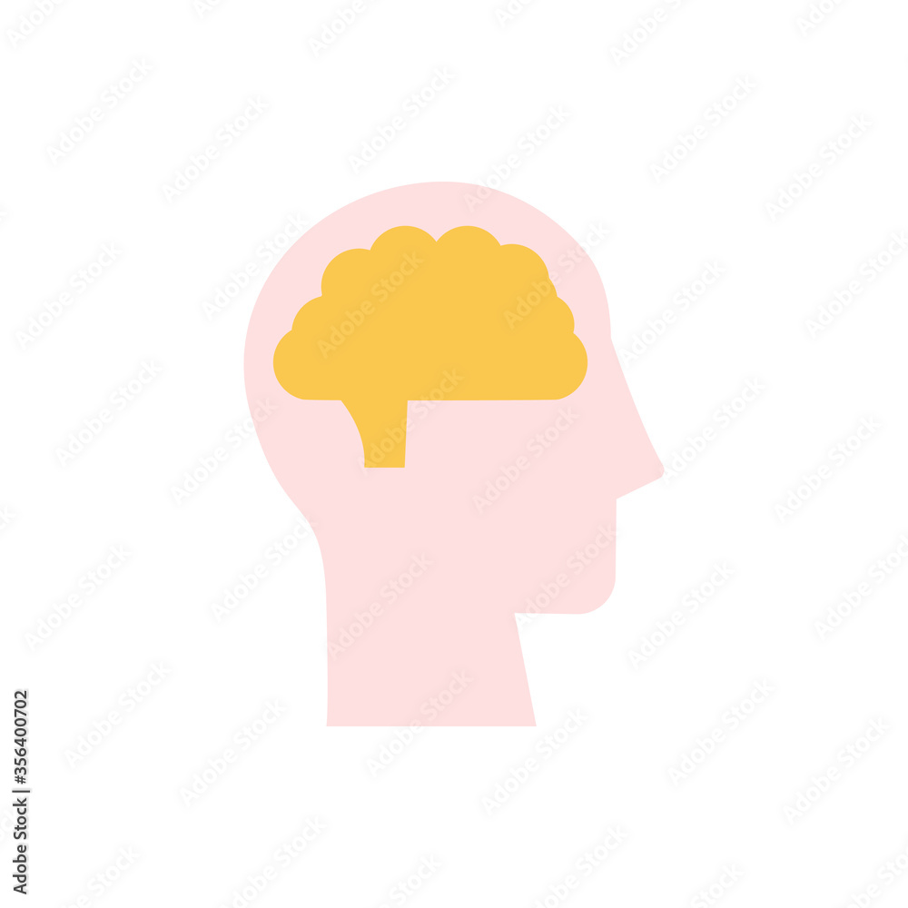 Aufkleber head brain icon. simple color vector elements of brain process icons for ui and ux, website or mobil