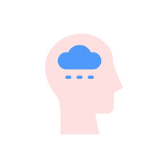head cloud icon. Simple color vector elements of brain process icons for ui and ux, website or mobile application